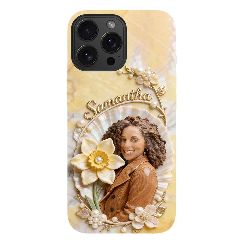 Custom Any Photo Birthmonth Flower - Personalized Self Love Full Print Phone Case