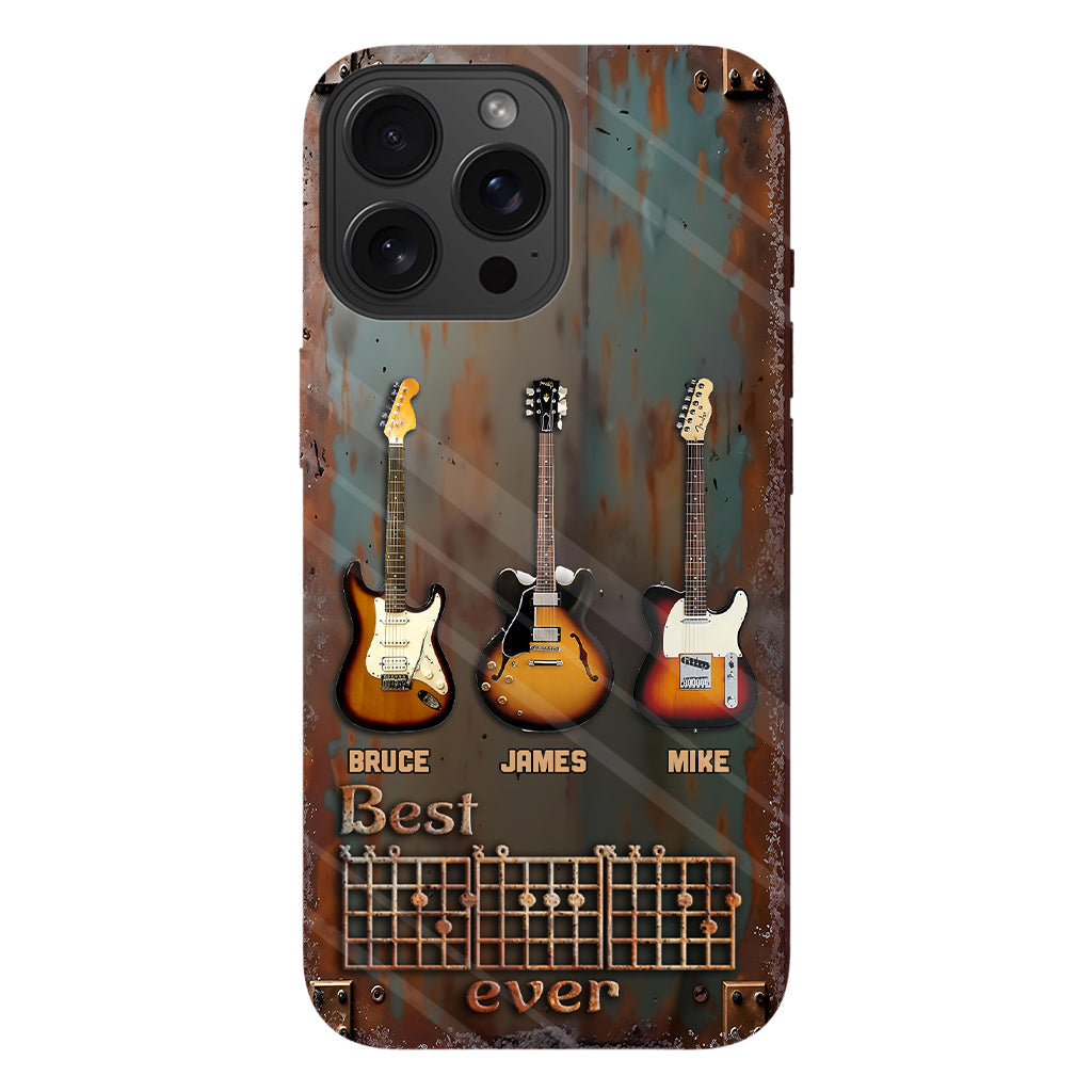 Der beste Gitarren-Papa aller Zeiten – Personalisierte Handyhülle mit Gitarren-Vollbild