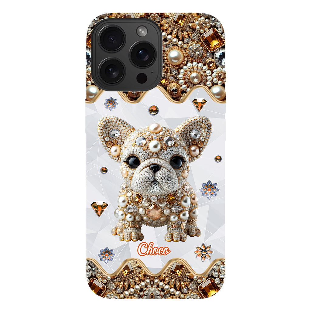 Liebe Französische Bulldogge - Personalisierte Handyhülle mit Hundemotiv