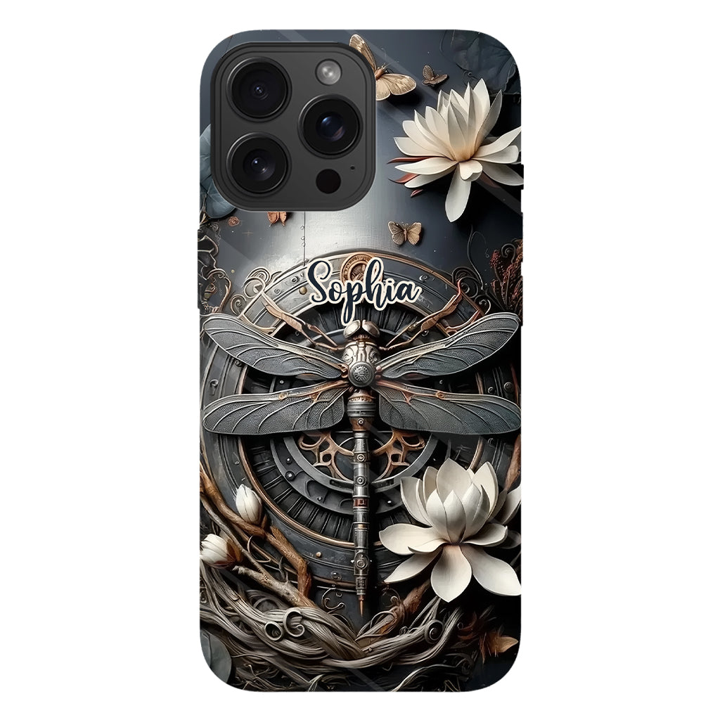 Black Dragonfly - Personalized Dragonfly Full Print Phone Case