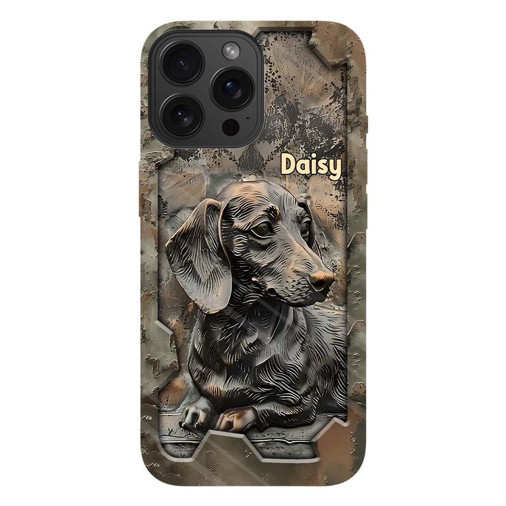 Das Leben ist schöner mit meinem Dackel – Personalisierte Handyhülle mit Hundemotiv