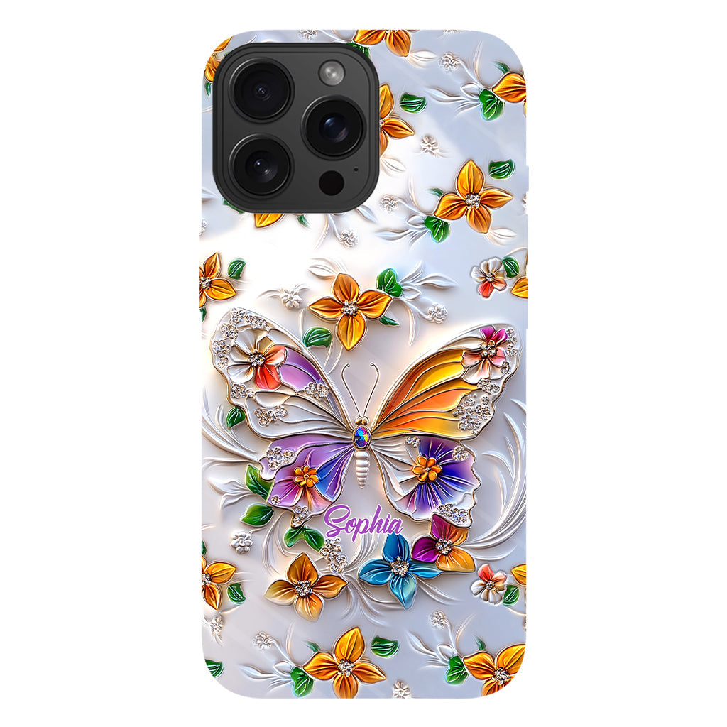 Stunning Butterfly Bee Dragonfly - Personalized Butterfly Full Print Phone Case