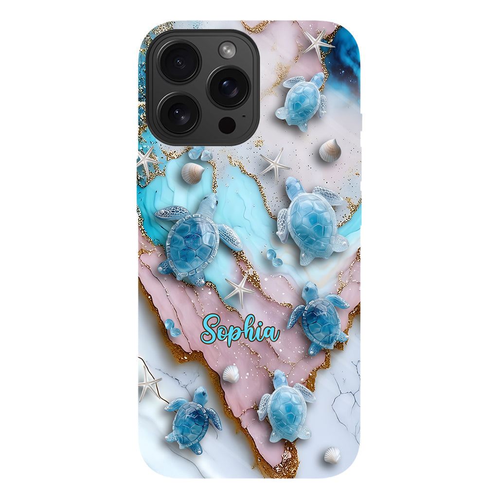 Liebe Schildkröten – Personalisierte Handyhülle mit Schildkrötenmotiv