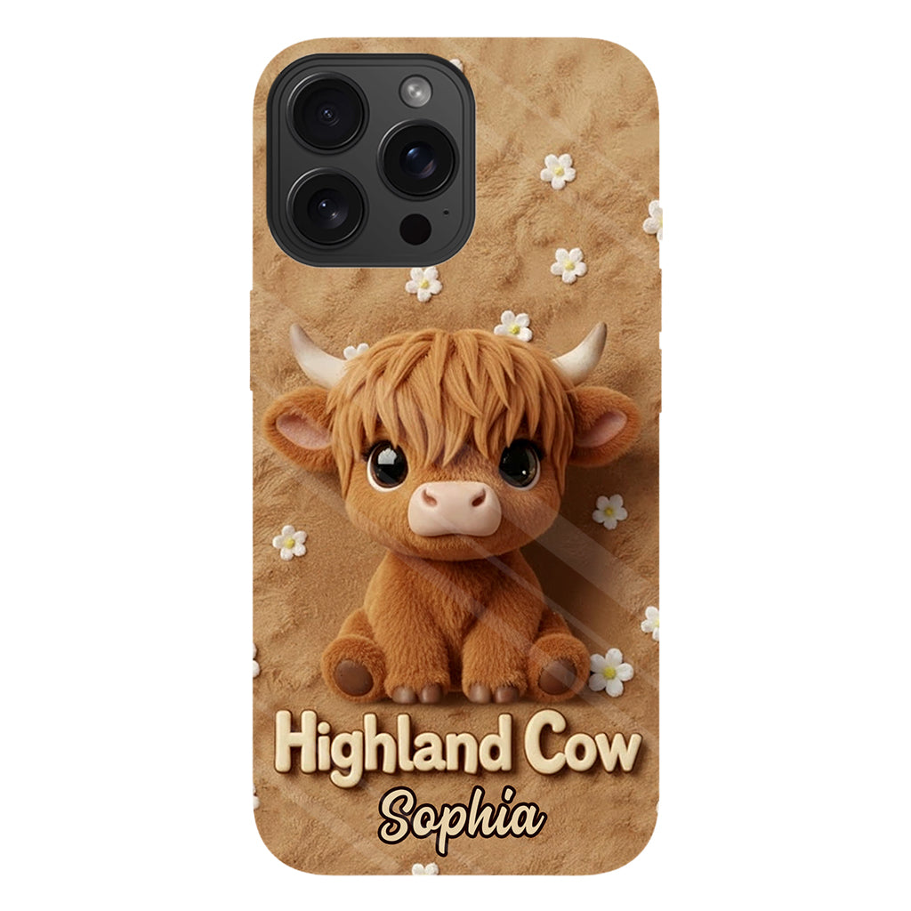 Just A Girl Who Loves Highland Cows - Personalized Highland Cow Full Print Phone Case