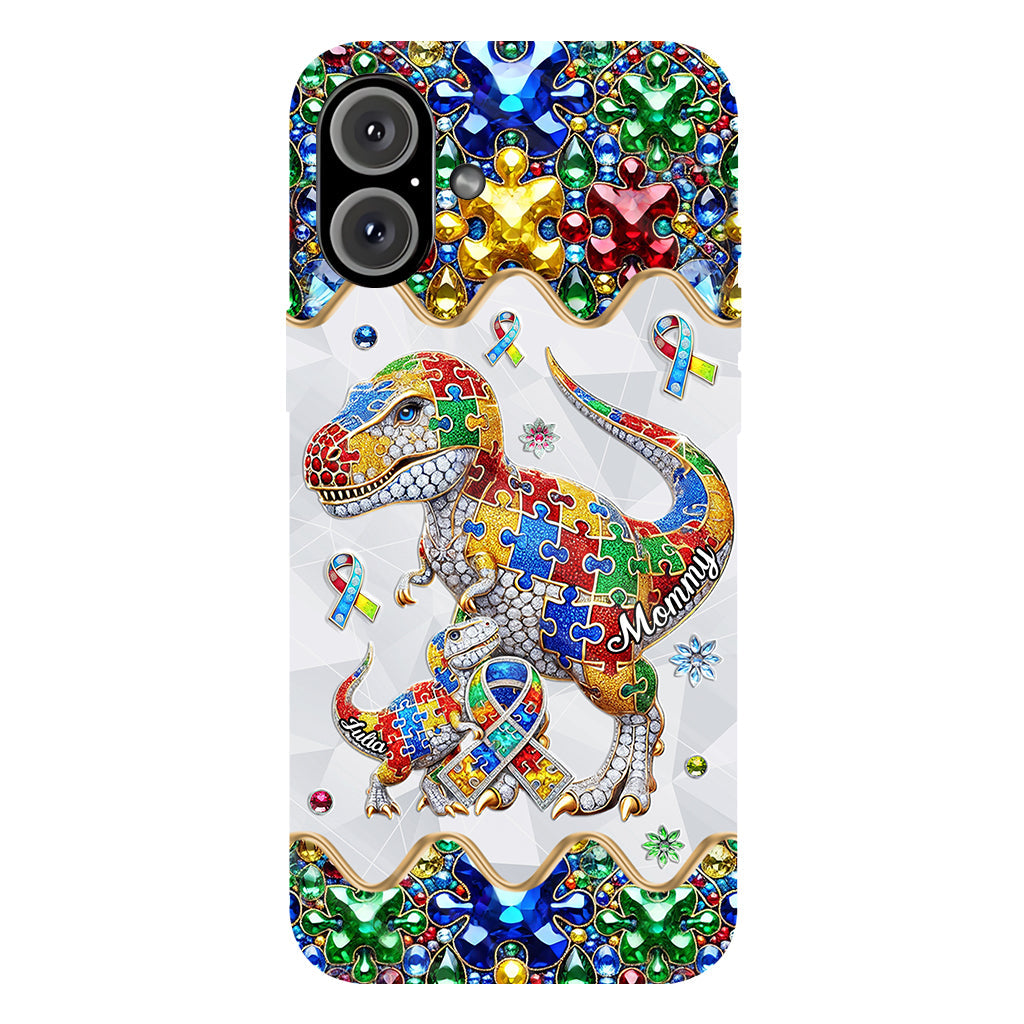 Strong Mama – Personalisierte Handyhülle mit Vollbild-Print zum Thema Autismus