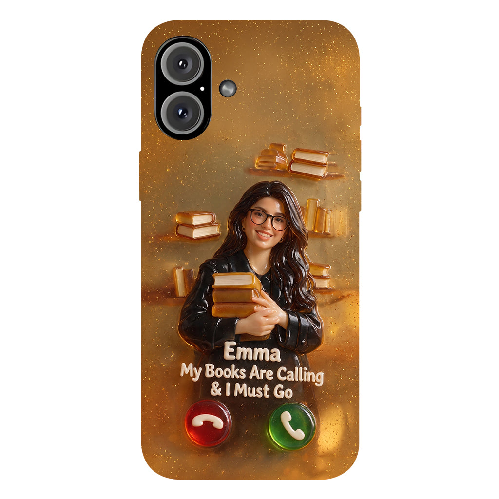 My Books Are Calling & I Must Go - Personalized Book Full Print Phone Case