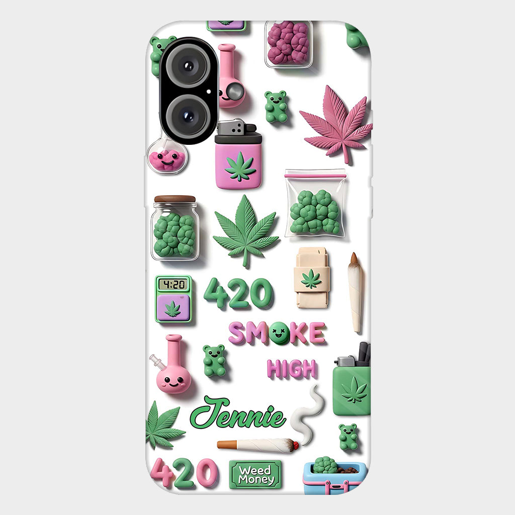 Stoner Chic – Personalisierte Handyhülle mit Weed-Motiv