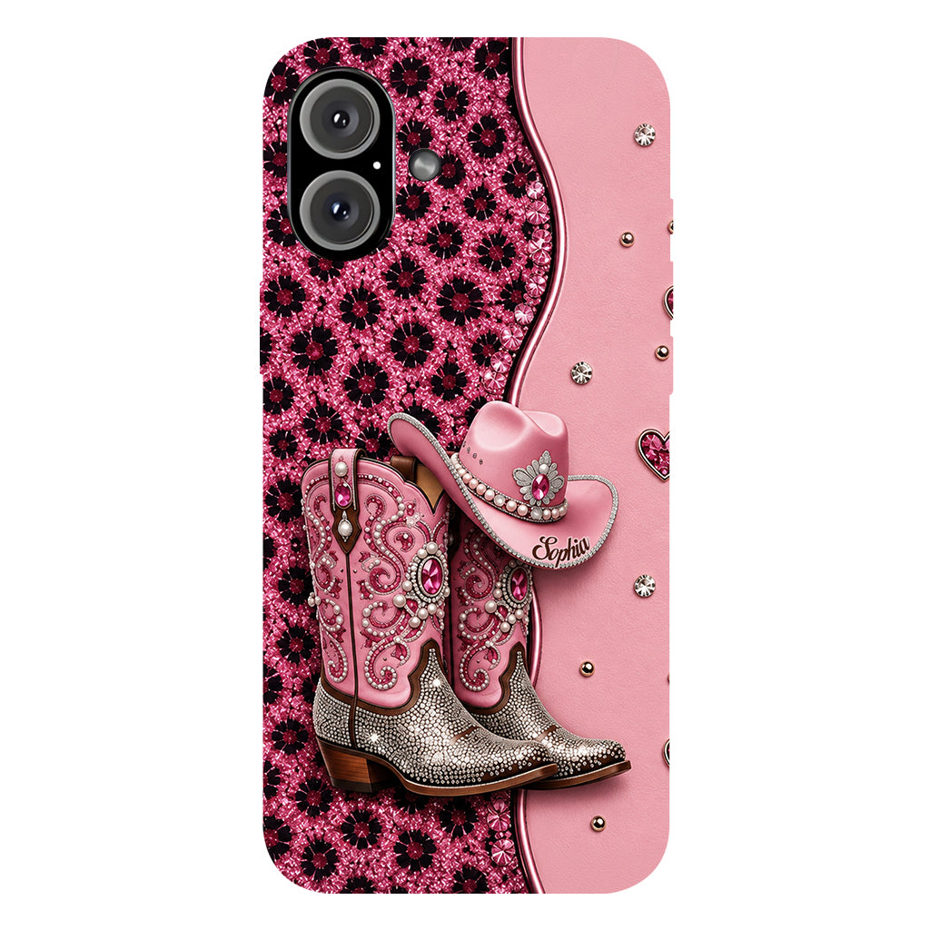 Cowgirl Boots - Personalized Cowgirl Full Print Phone Case