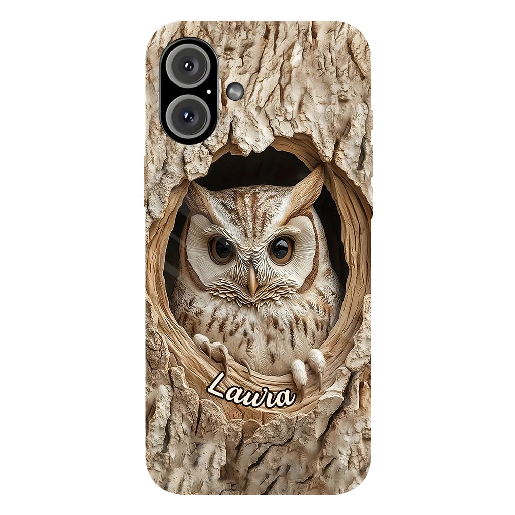 Hollow Watcher - Personalized Owl Full Print Phone Case