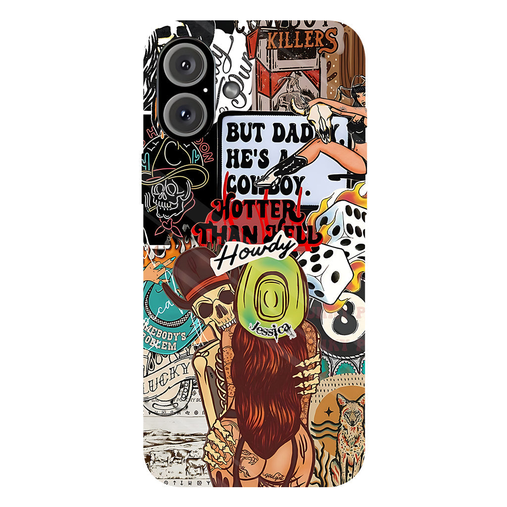Howdy Cowgirl – Personalisierte Handyhülle mit Cowgirl-Vollbild