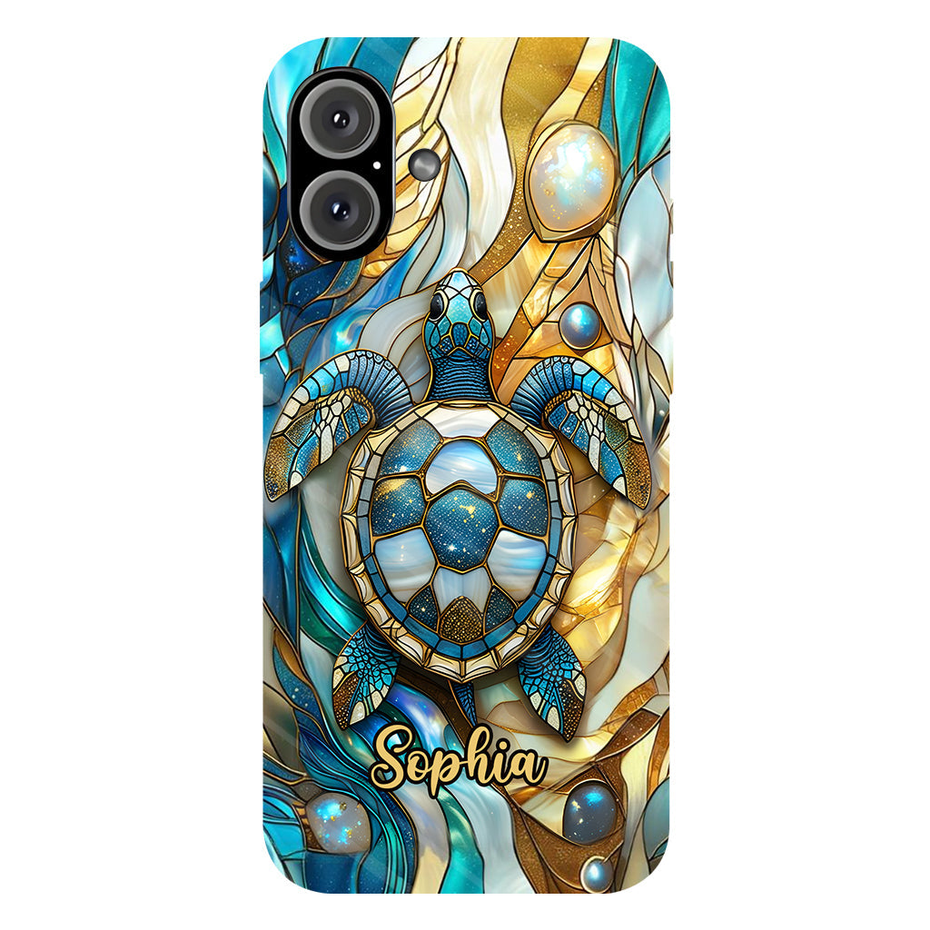 Artistic Turtle - Personalized Turtle Full Print Phone Case