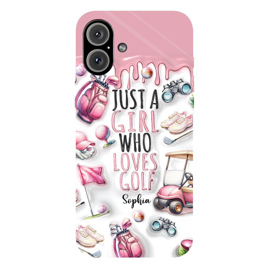 Just A Girl Who Loves Golf - Personalized Golf Full Print Phone Case