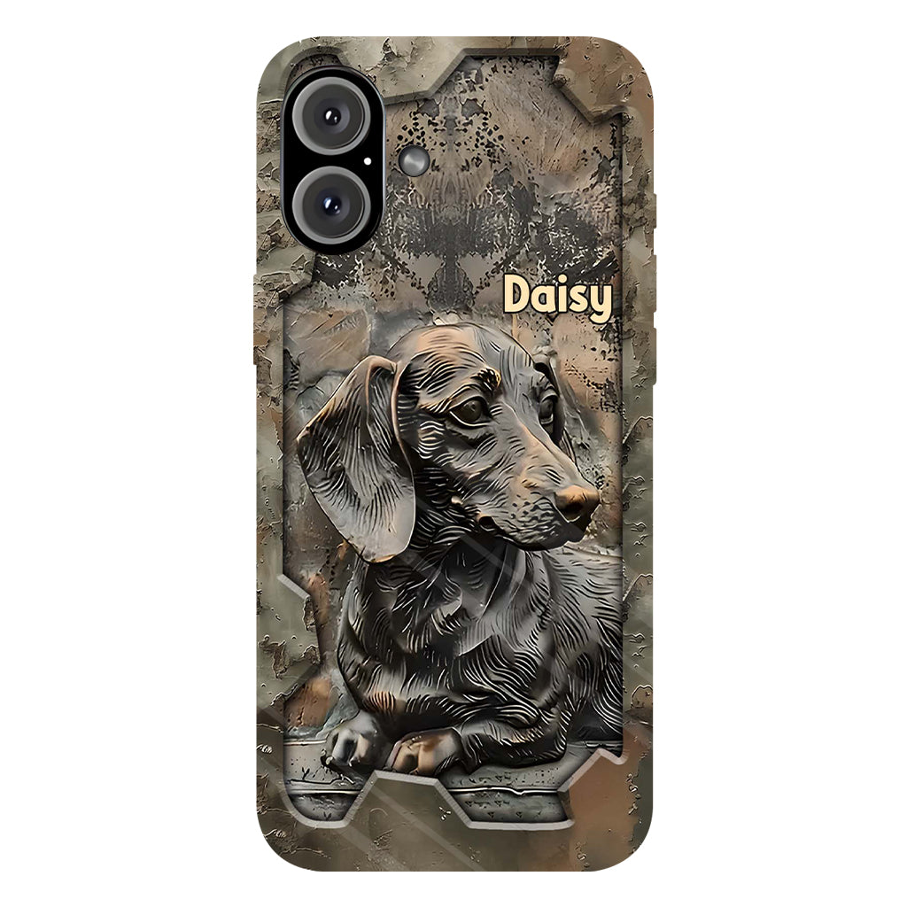 Das Leben ist schöner mit meinem Dackel – Personalisierte Handyhülle mit Hundemotiv