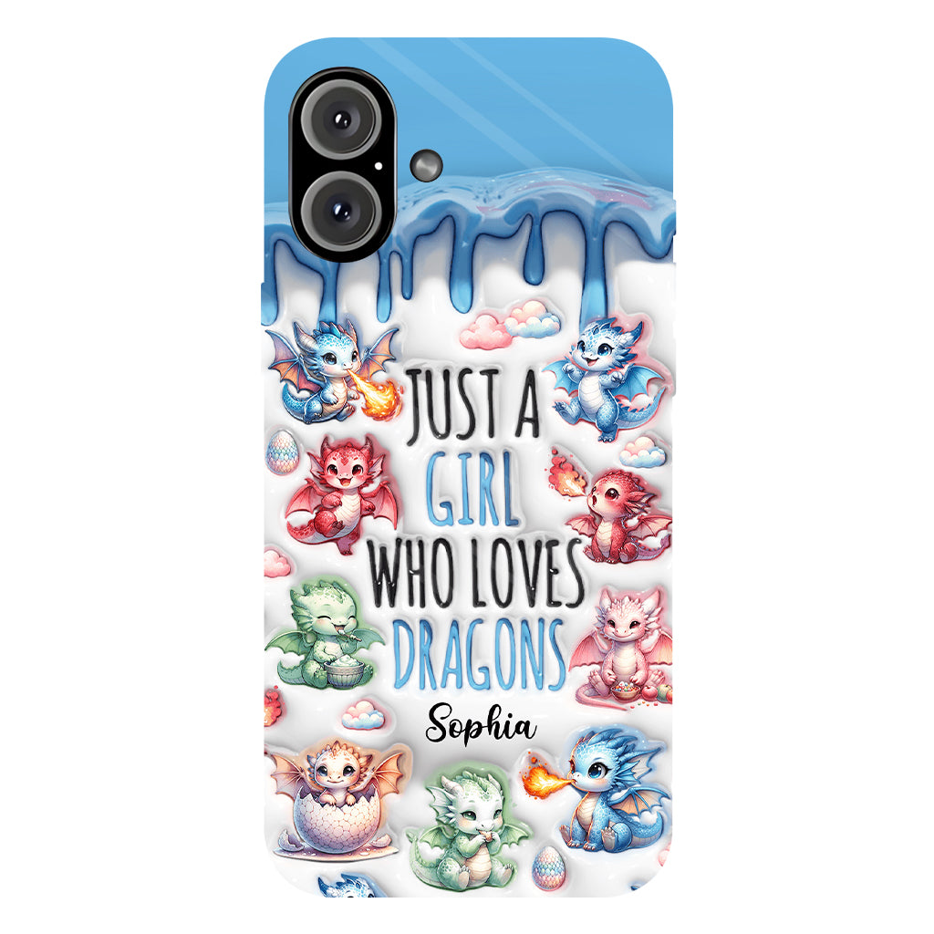 Just A Girl Who Loves Dragons - Personalized Dragon Full Print Phone Case