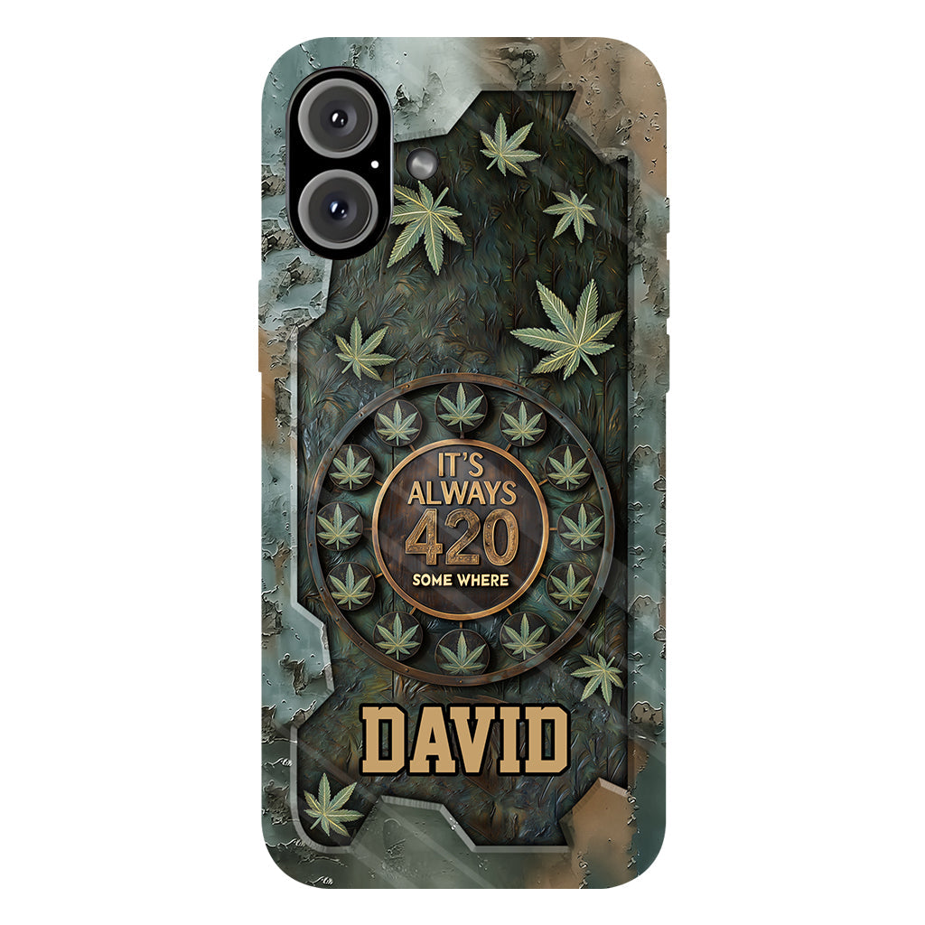 It's Always 420 - Personalized Weed Full Print Phone Case