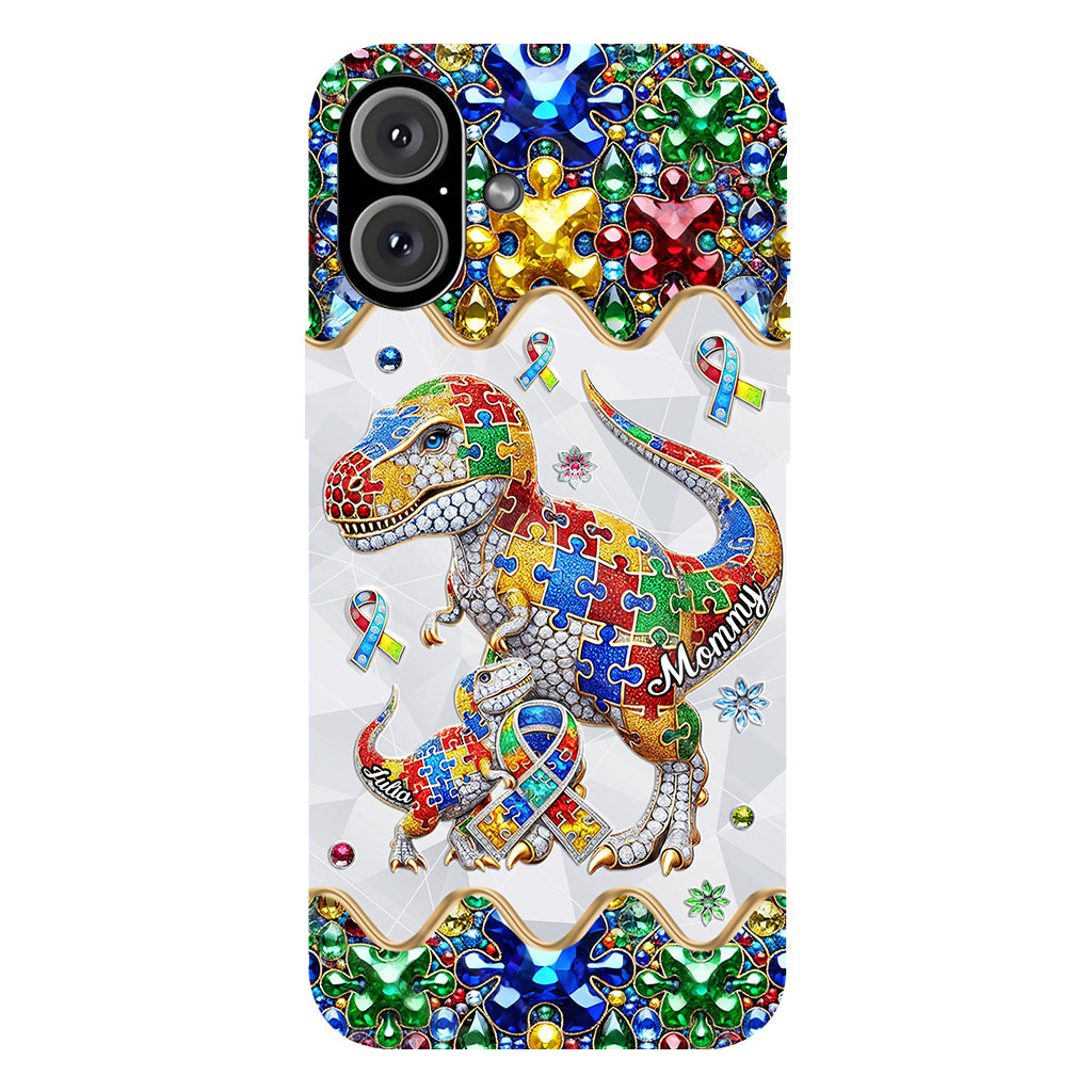 Strong Mama – Personalisierte Handyhülle mit Vollbild-Print zum Thema Autismus