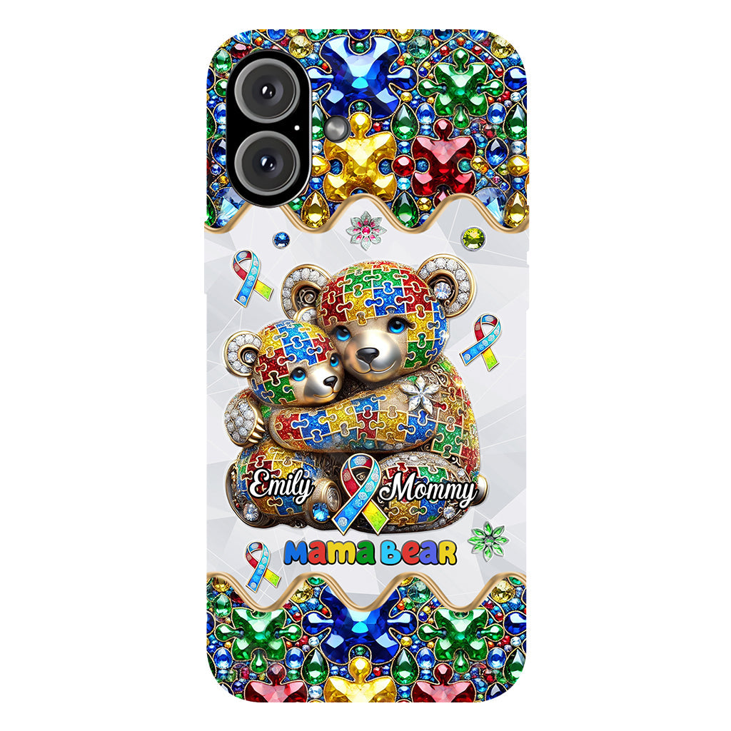 Mama Bär – Personalisierte Handyhülle mit Vollbild-Print zum Thema Autismus