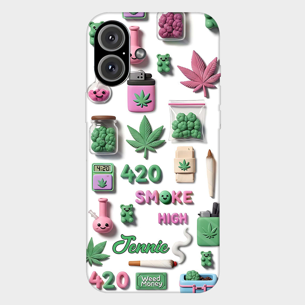 Stoner Chic – Personalisierte Handyhülle mit Weed-Motiv