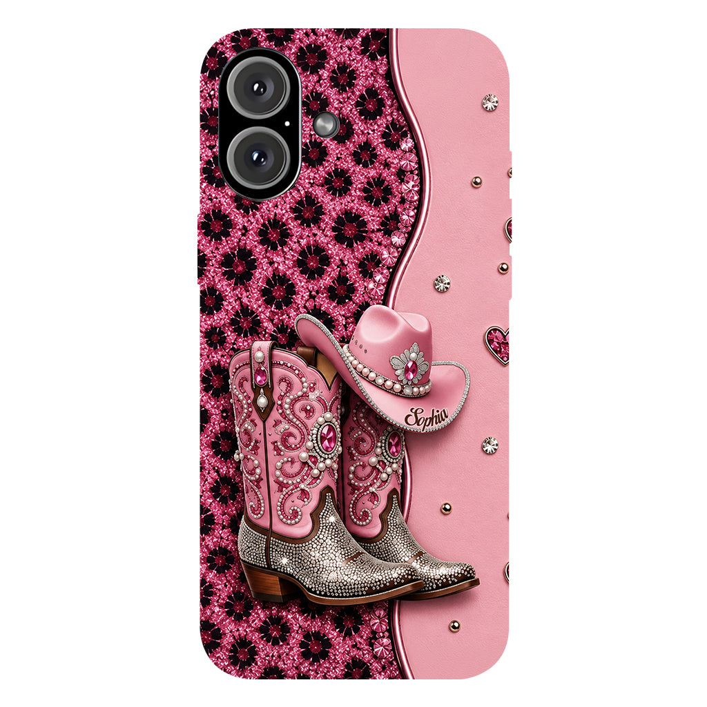 Cowgirl Boots - Personalized Cowgirl Full Print Phone Case