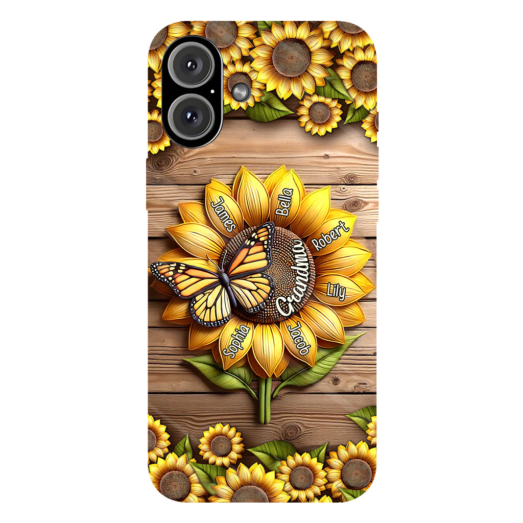 Du bist mein Sonnenschein, Oma und Mama – Personalisierte Handyhülle mit Oma-Motiv
