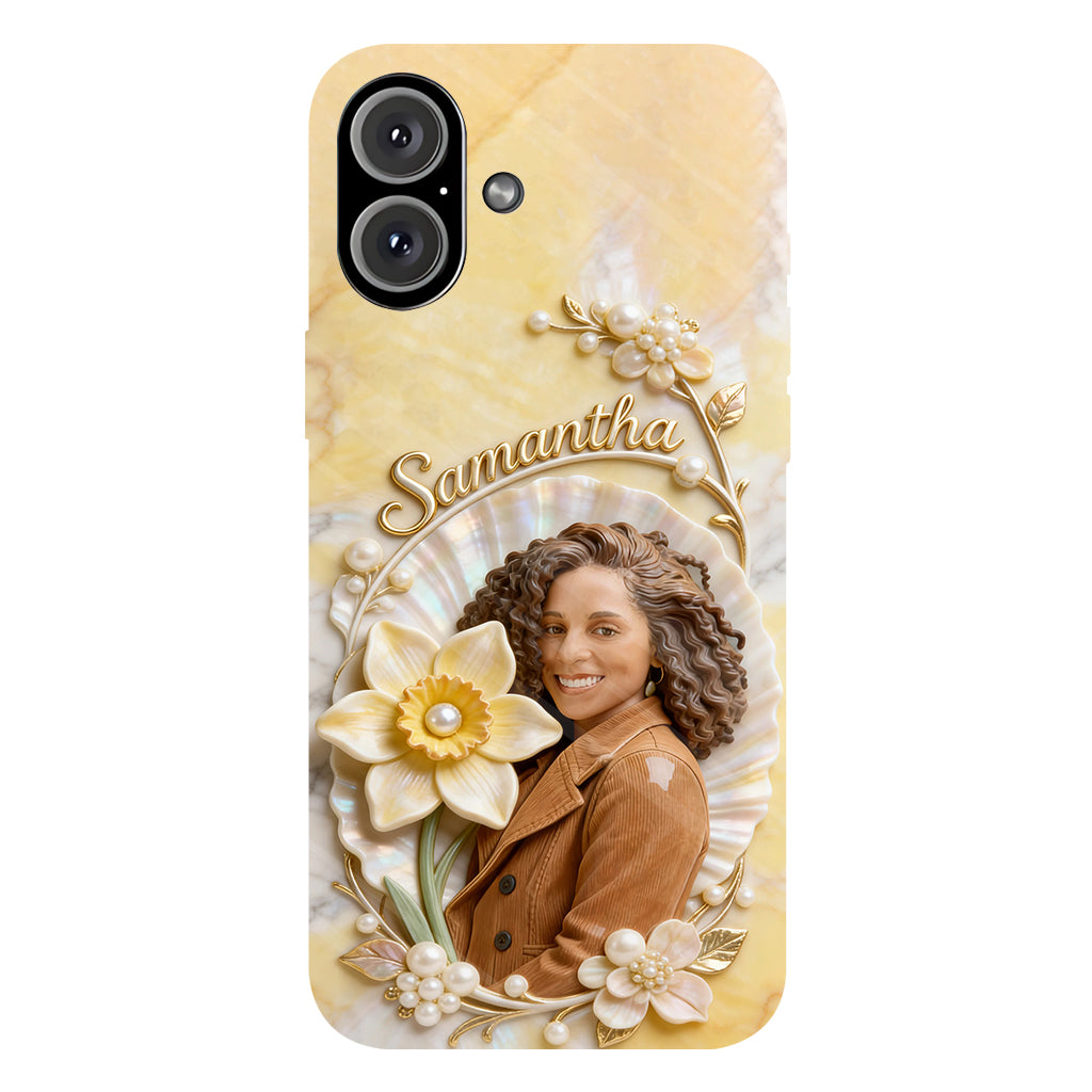 Custom Any Photo Birthmonth Flower - Personalized Self Love Full Print Phone Case
