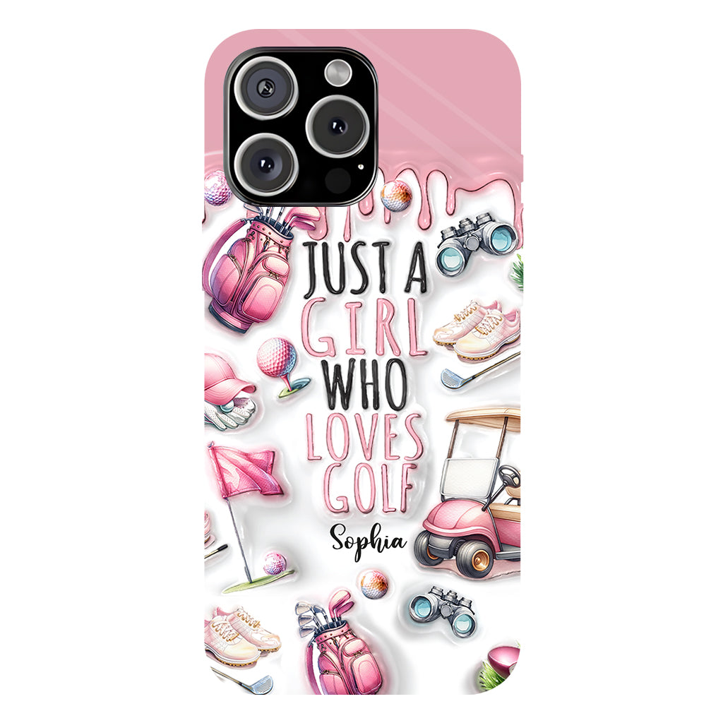 Just A Girl Who Loves Golf - Personalized Golf Full Print Phone Case