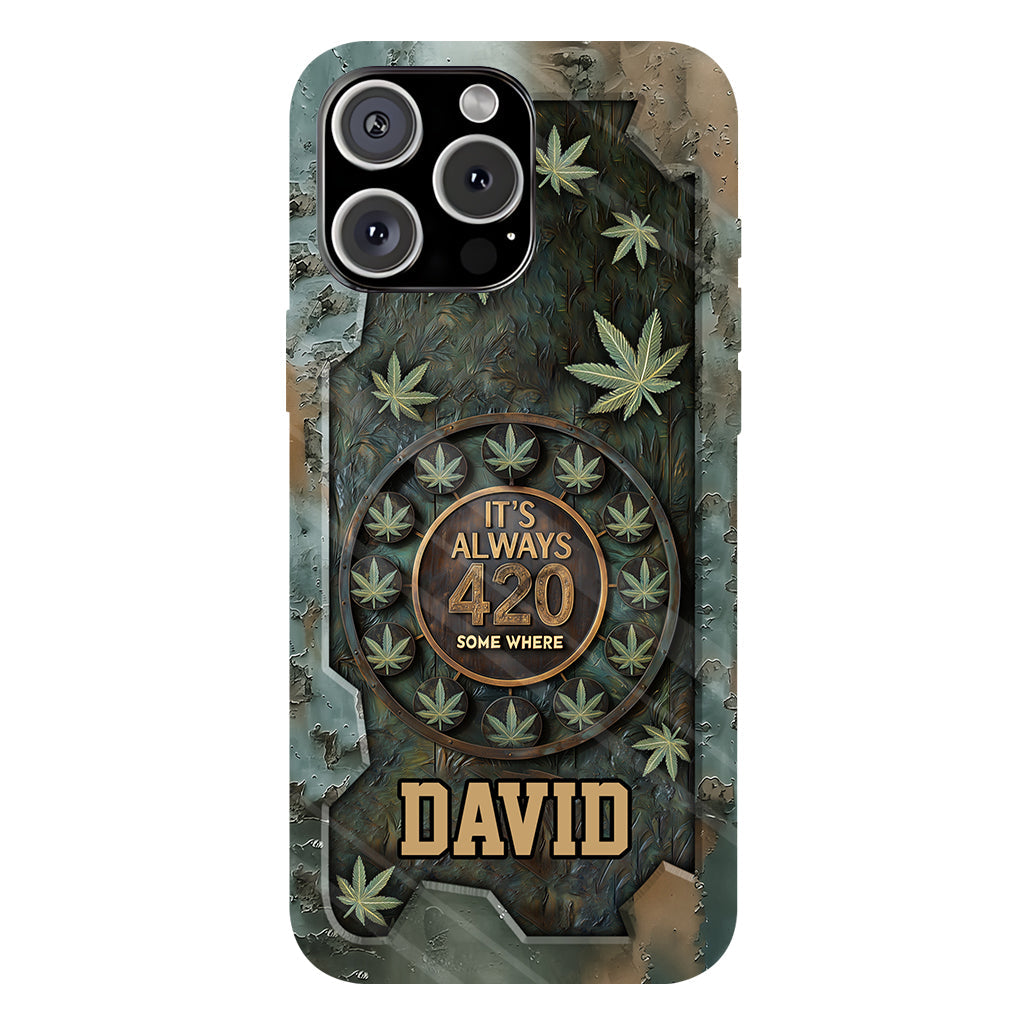 It's Always 420 - Personalized Weed Full Print Phone Case