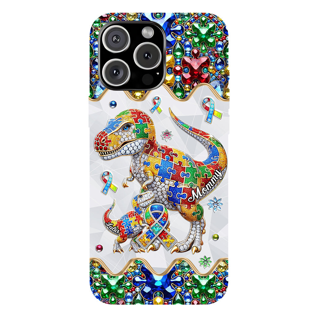 Strong Mama – Personalisierte Handyhülle mit Vollbild-Print zum Thema Autismus