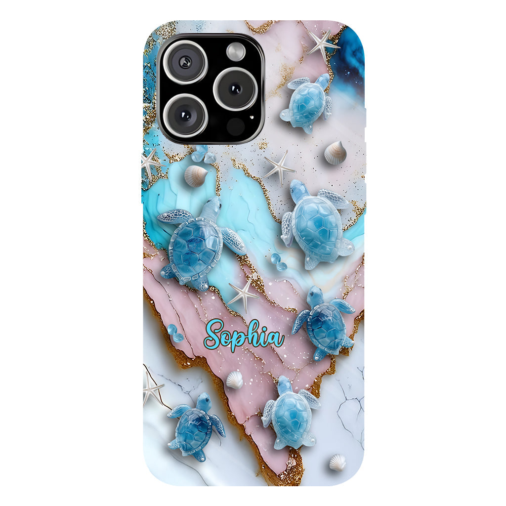 Liebe Schildkröten – Personalisierte Handyhülle mit Schildkrötenmotiv