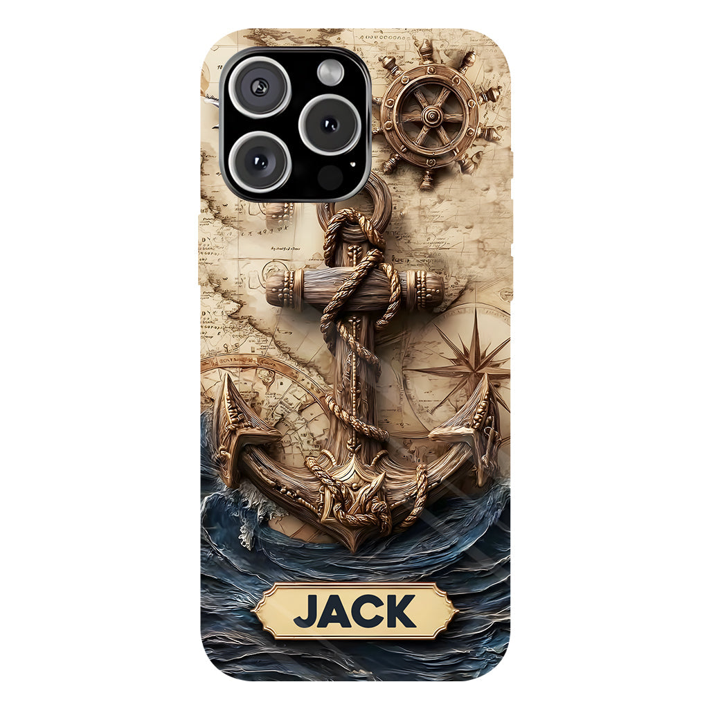 Stolzer Segler – Personalisierte Handyhülle mit Bootsmotiv und Volldruck