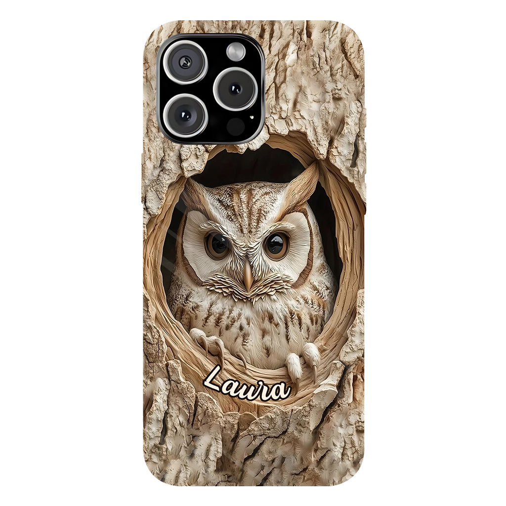 Hollow Watcher - Personalized Owl Full Print Phone Case