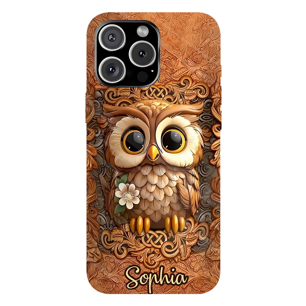 Beautiful Owl - Personalized Owl Full Print Phone Case