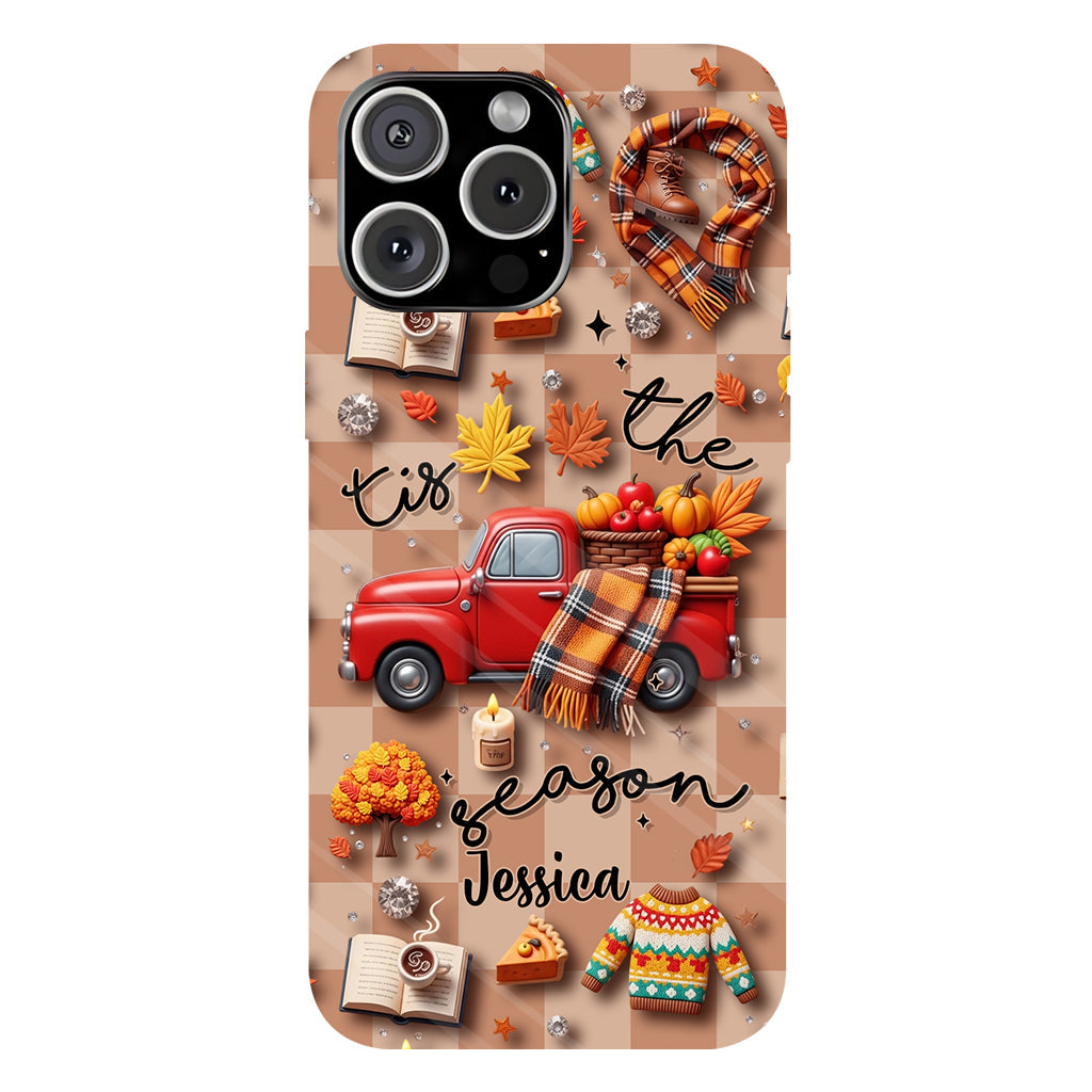 Die Jahreszeit ist da – Personalisierte Handyhülle mit Herbstmotiv