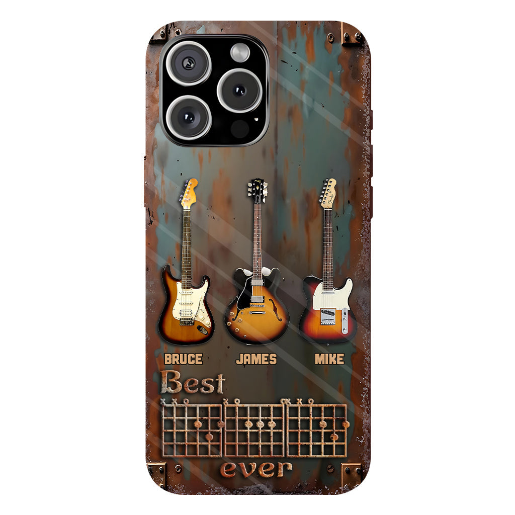 Der beste Gitarren-Papa aller Zeiten – Personalisierte Handyhülle mit Gitarren-Vollbild