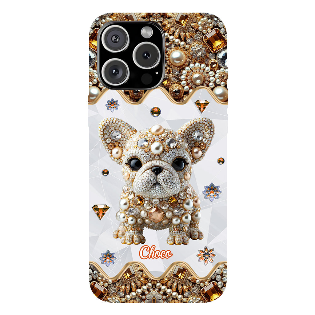 Liebe Französische Bulldogge - Personalisierte Handyhülle mit Hundemotiv