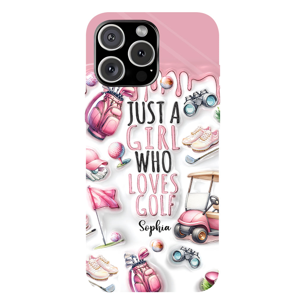 Just A Girl Who Loves Golf - Personalized Golf Full Print Phone Case