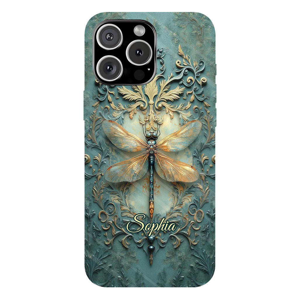 Stunning Dragonfly - Personalized Dragonfly Full Print Phone Case