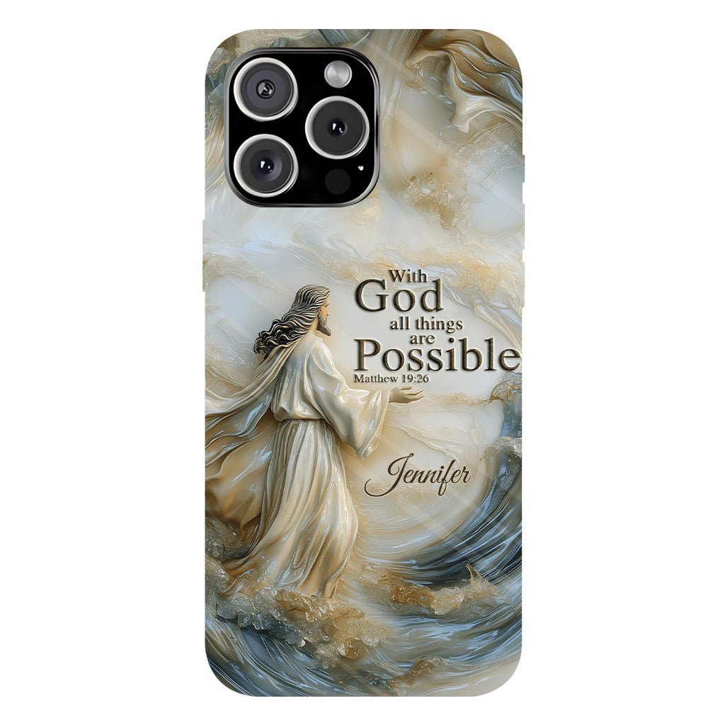 With God - Personalized Christian Full Print Phone Case