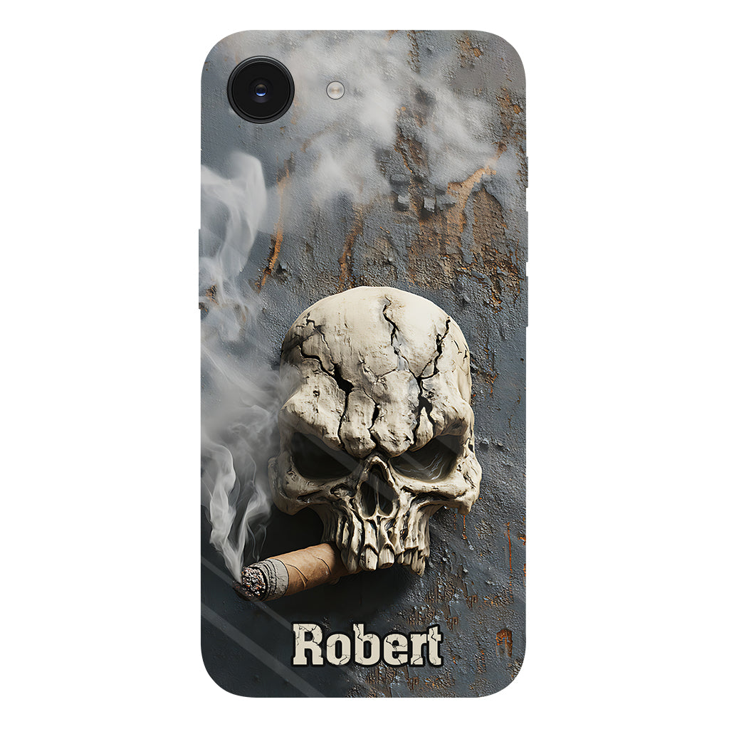 Skull Cigar - Personalized Skull Full Print Phone Case