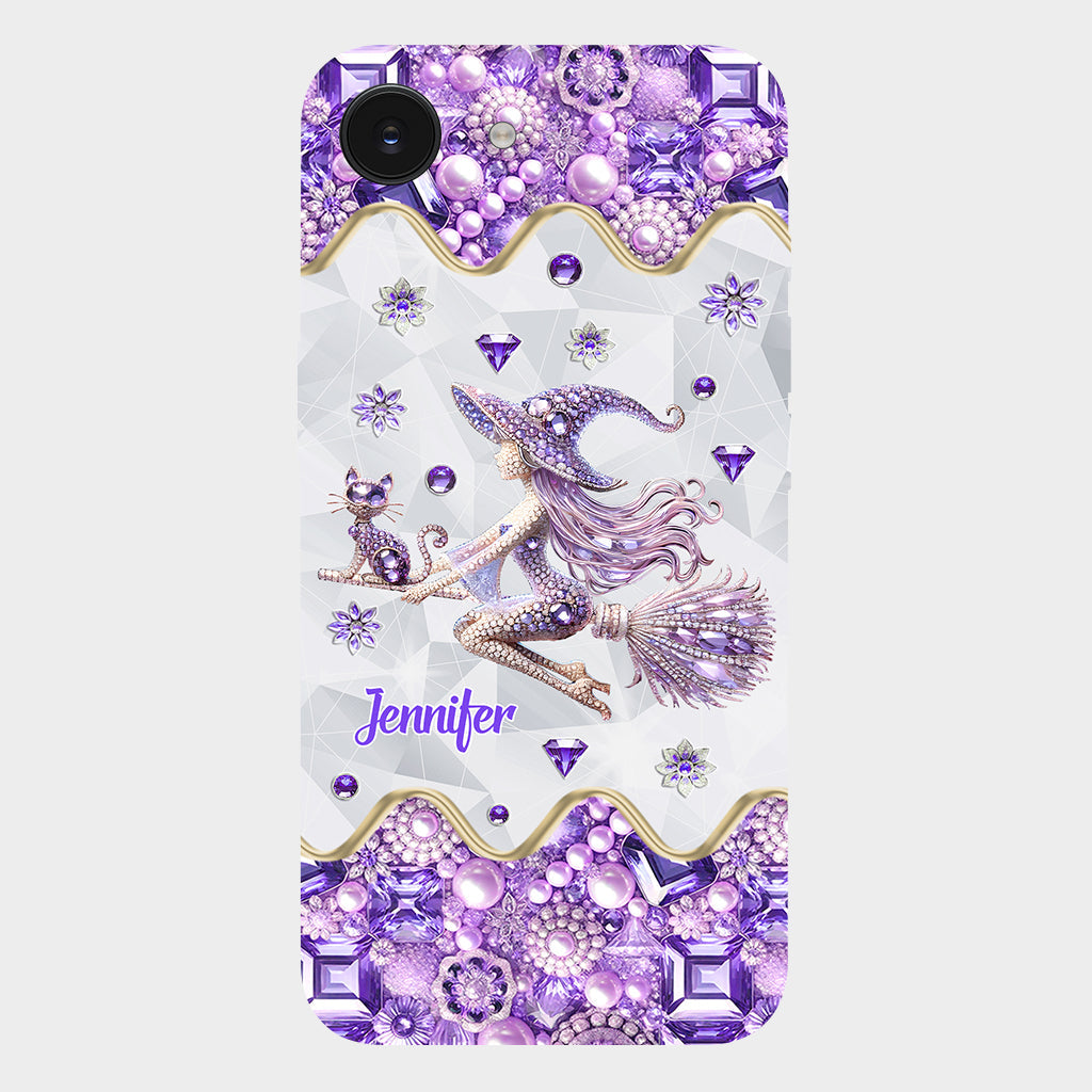 Witch And Broomstick - Personalized Witch Full Print Phone Case