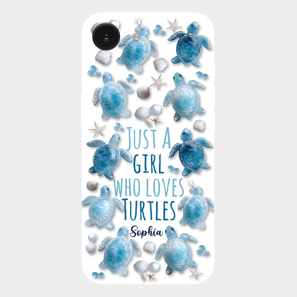 Just A Girl Who Loves Turtles - Personalized Turtle Full Print Phone Case