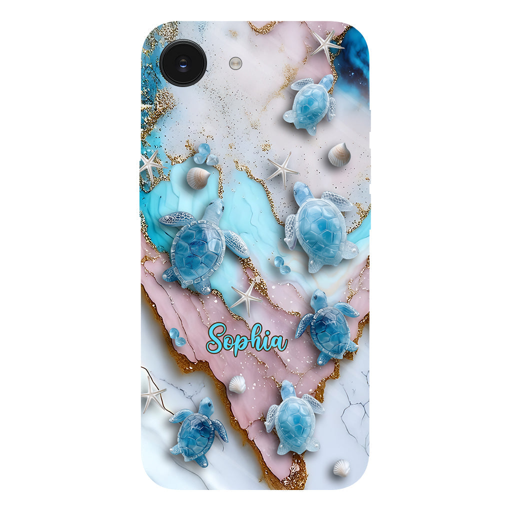 Liebe Schildkröten – Personalisierte Handyhülle mit Schildkrötenmotiv