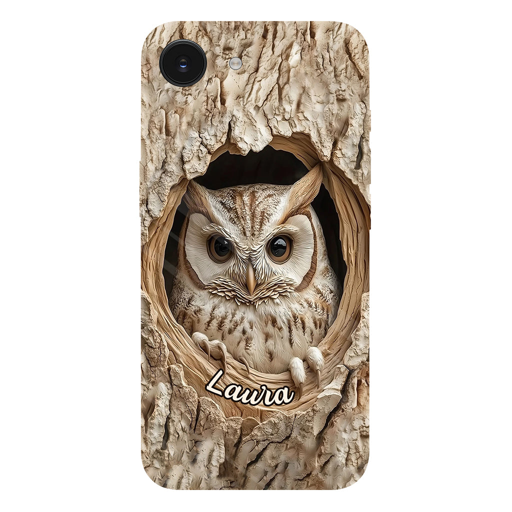 Hollow Watcher - Personalized Owl Full Print Phone Case
