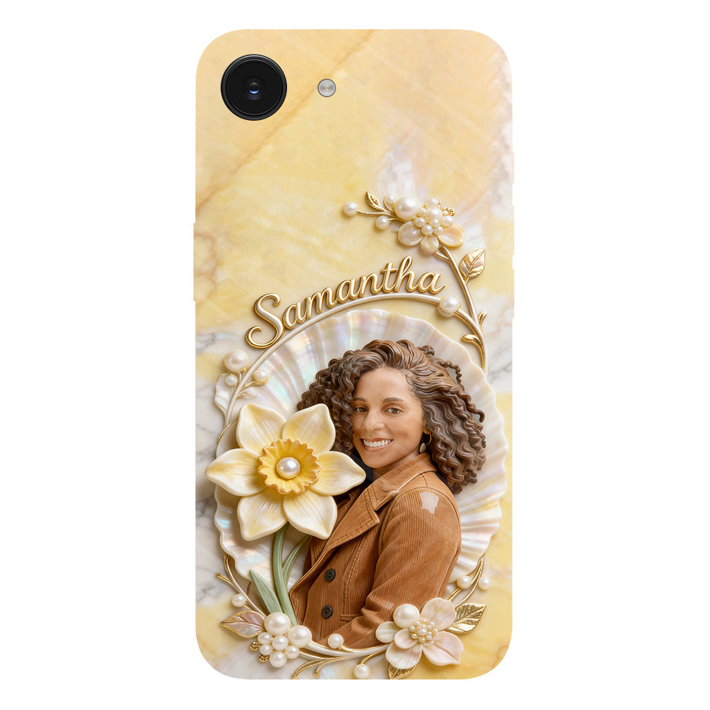 Custom Any Photo Birthmonth Flower - Personalized Self Love Full Print Phone Case