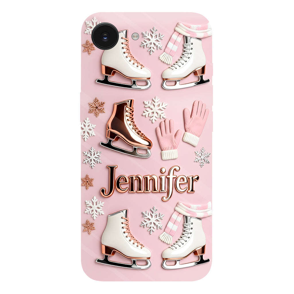 Ice Skating Makes Me Happy - Personalized Ice Skating Full Print Phone Case