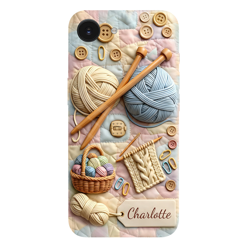 Ich liebe Nähen – Personalisierte Handyhülle mit Nähmotiv