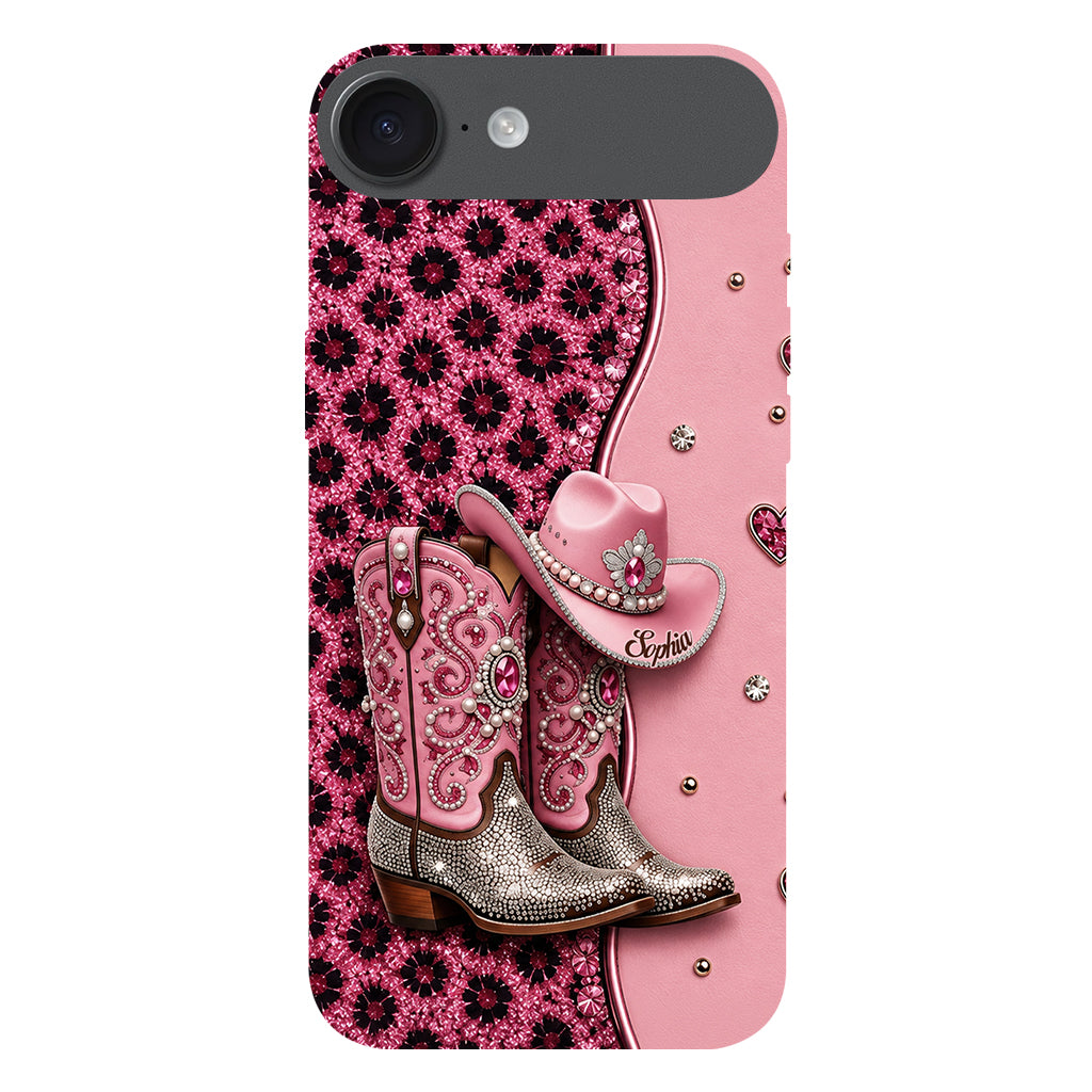 Cowgirl Boots - Personalized Cowgirl Full Print Phone Case