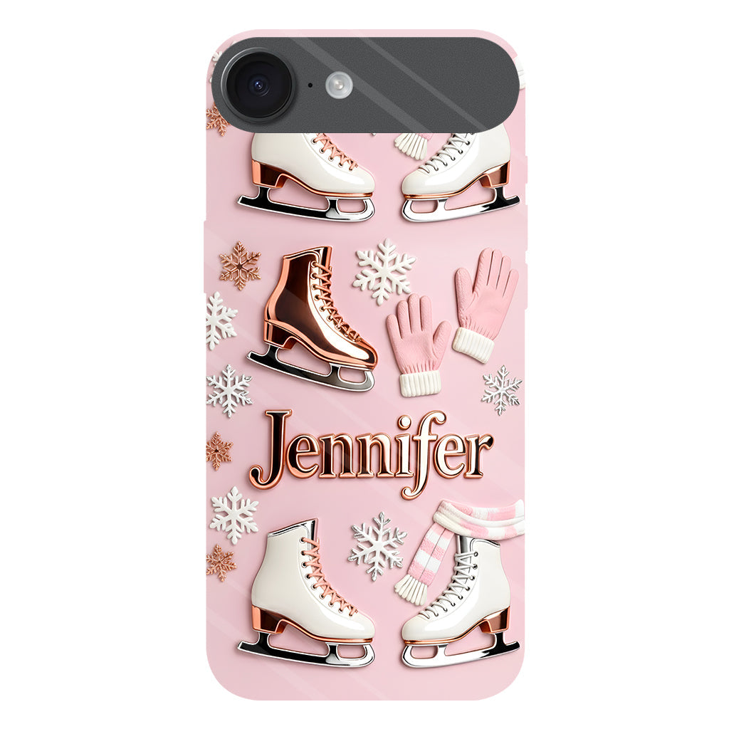 Ice Skating Makes Me Happy - Personalized Ice Skating Full Print Phone Case