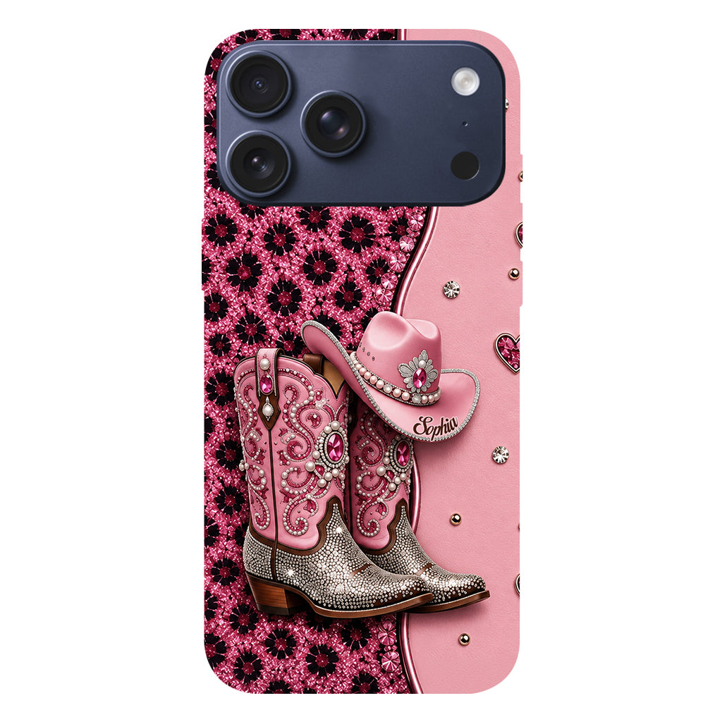 Cowgirl Boots - Personalized Cowgirl Full Print Phone Case