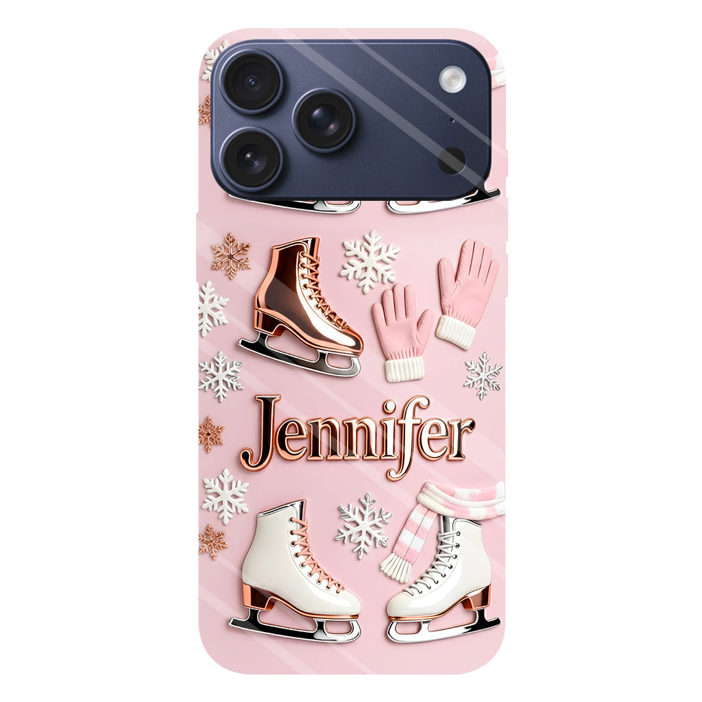 Ice Skating Makes Me Happy - Personalized Ice Skating Full Print Phone Case